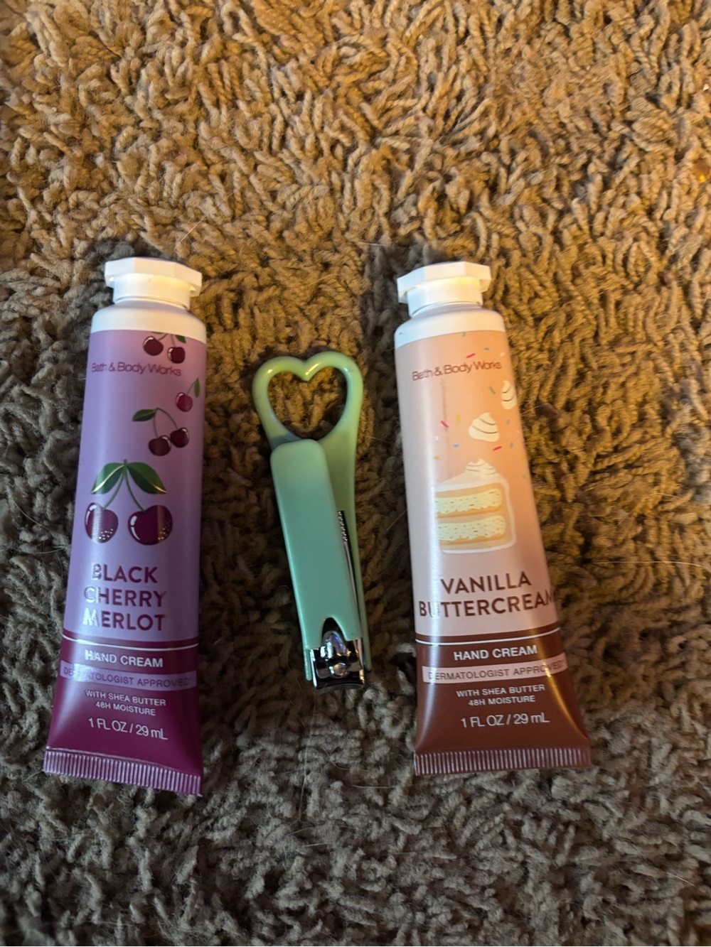 Hand cream and nail clipper